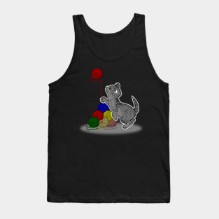 Cat Knitting Wool crochet Tank Top